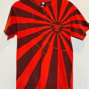 VintageY2K Red and Black Fallen Rising Sun Skate Tee
